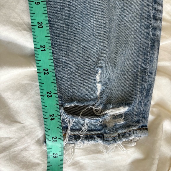 Agolde Light Blue Distressed Skinny Jeans Sophie Cropped Denim - Picture 14 of 16